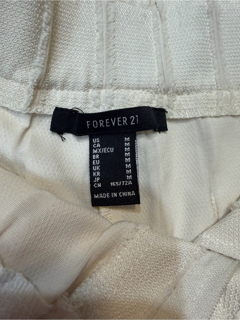 Forever 21 Cream Striped High Waist Shorts - Picture 5 of 6